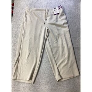 Members Mark Sandwash Crop Pant XXL Cream Off White Wide Leg Drawstring New NWT.